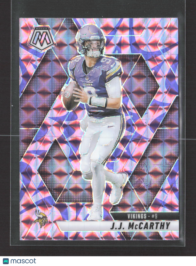2025 Panini Mosaic J.J. McCarthy #195 Pink