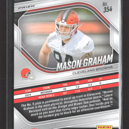 2025 Panini Prizm Mason Graham #354 Pink RC