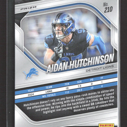 2025 Panini Prizm Aidan Hutchinson #210 silver