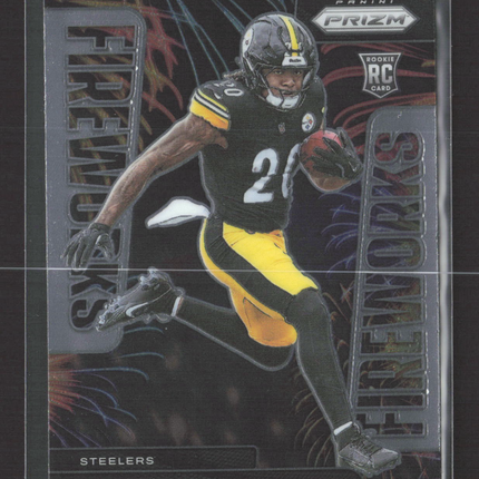 2025 Panini Prizm Fireworks Kaleb Johnson #4 RC