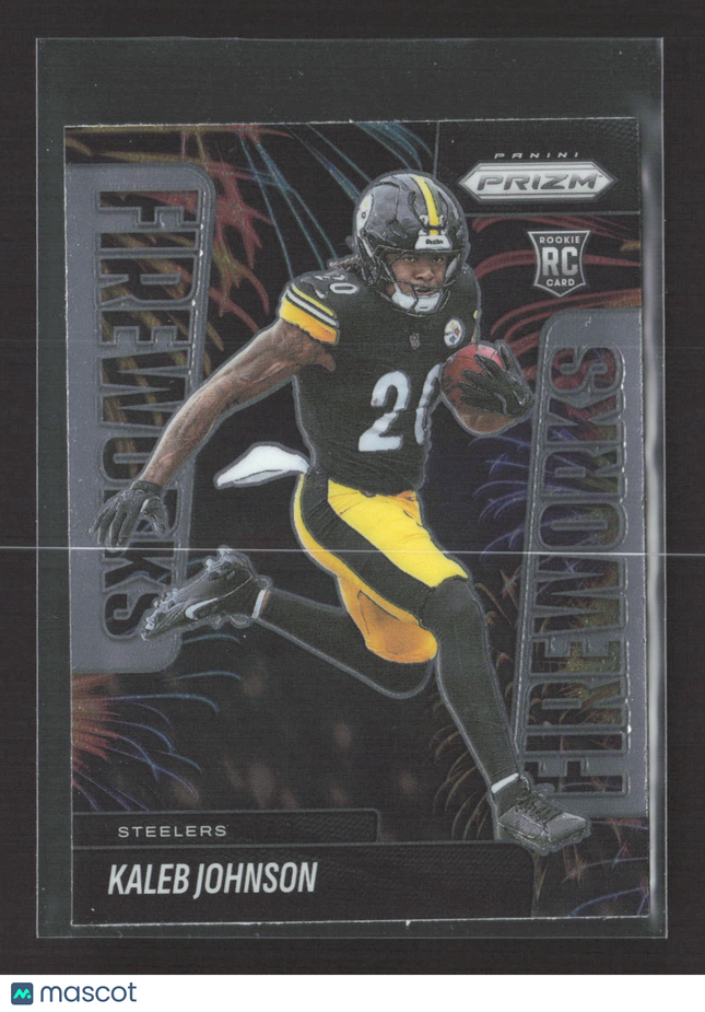 2025 Panini Prizm Fireworks Kaleb Johnson #4 RC