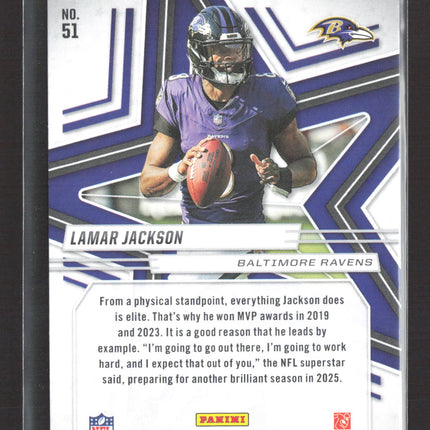 2025 Panini Rookies & Stars Lamar Jackson #51 red