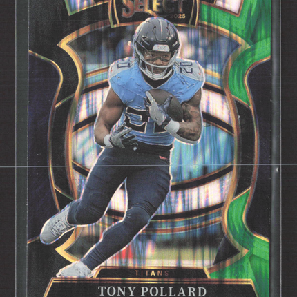 2026 Panini Select Tony Pollard #25 Green Prizm