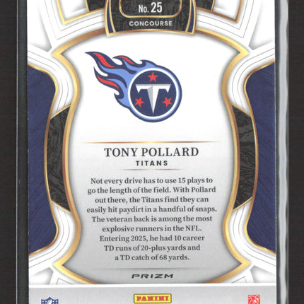 2026 Panini Select Tony Pollard #25 Green Prizm