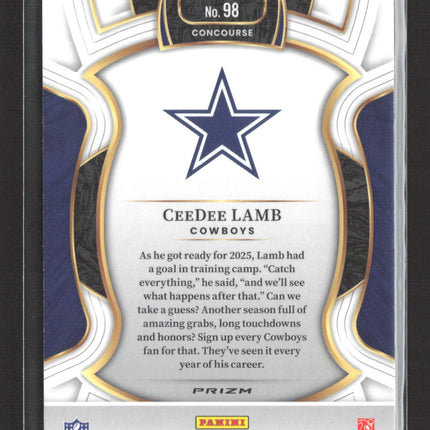 2026 Panini Select Football Concourse Prizm CeeDee Lamb #98 Green