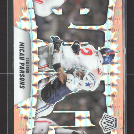 2025 Panini Mosaic Prizm Bang! Micah Parsons #6 orange