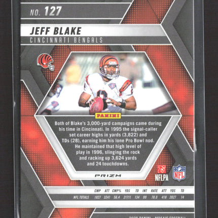 2025 Panini Mosaic Prizm Jeff Blake #127 Green