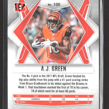 2025 Panini Phoenix Football A.J. Green #100 Silver Prizm