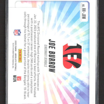 2025 Panini Absolute Hog Heaven Joe Burrow #HH-JBW