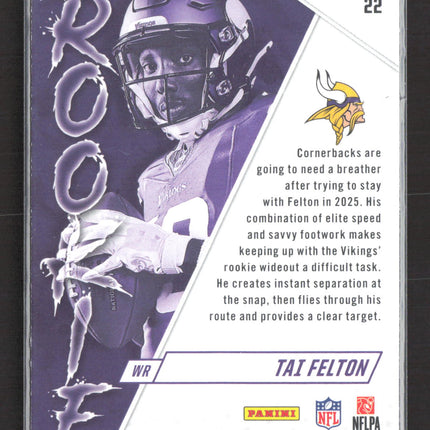 2025 Panini Rookies & Stars Tai Felton #22 RC