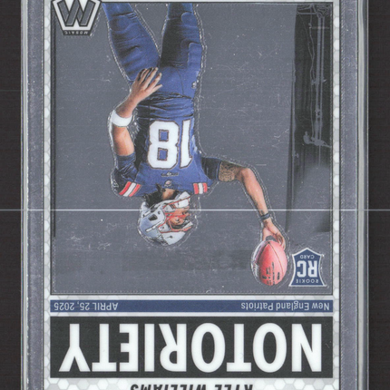 2025 Panini Mosaic Notoriety Kyle Williams #23 RC