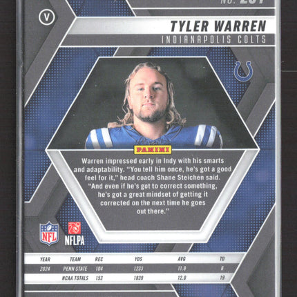 2025 Panini Mosaic Tyler Warren #281 RC
