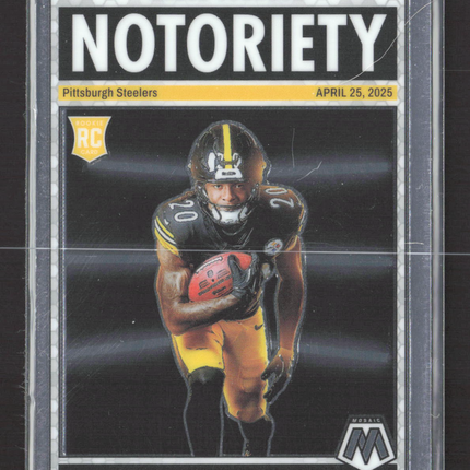 2025 Panini Mosaic Mosaic Kaleb Johnson #22 RC