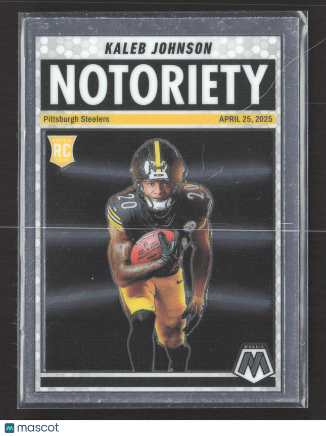 2025 Panini Mosaic Mosaic Kaleb Johnson #22 RC