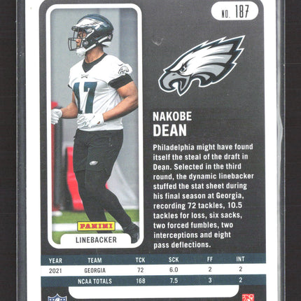2022 Panini Absolute Football Nakobe Dean #187 RC