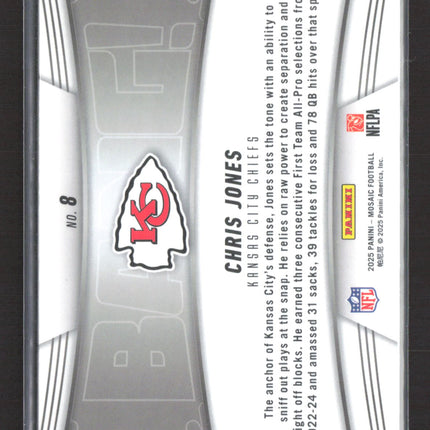 2025 Panini Mosaic Bang! Chris Jones #8