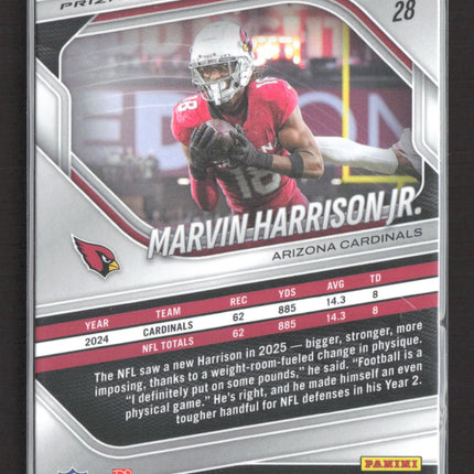 2025 Panini Prizm Marvin Harrison Jr. #28 Orange ice