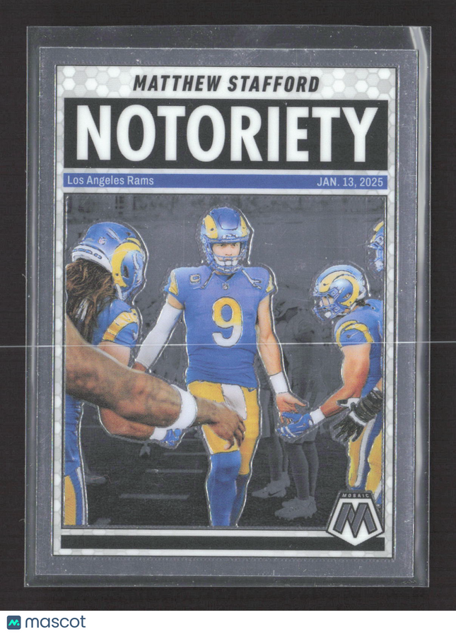 2025 Panini Mosaic Notoriety Matthew Stafford #7