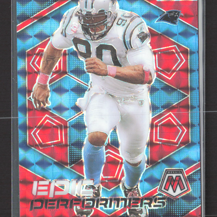 2025 Panini Prizm Mosaic Epic Performers Julius Peppers #19 Red & Blue