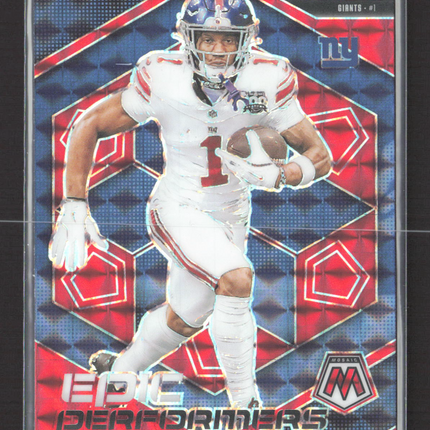 2025 Panini Mosaic Football Epic Performers Malik Nabers #11 Prizm