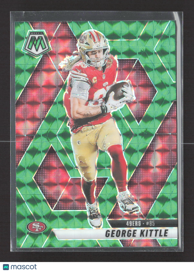 2025 Panini Mosaic Prizm George Kittle #46 Green Green