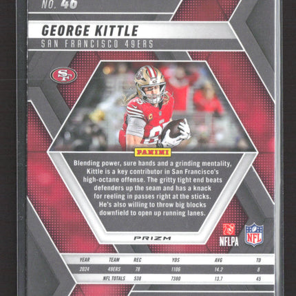 2025 Panini Mosaic Prizm George Kittle #46 Green Green