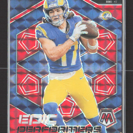 2025 Panini Mosaic Prizm Epic Performers Puka Nacua #7 red