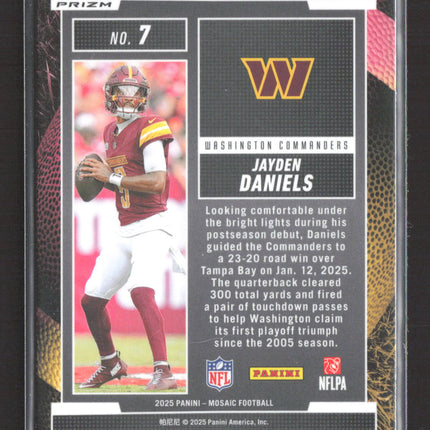 2025 Panini Mosaic Touchdown Masters Jayden Daniels #7 Pink