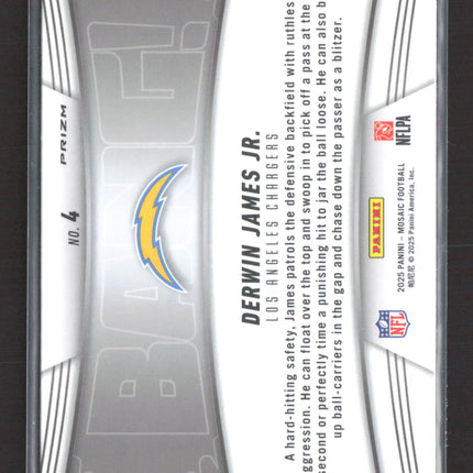 2025 Panini Mosaic Prizm Bang! Derwin James Jr. #4 silver