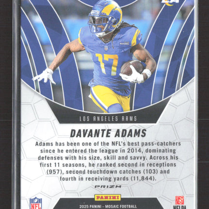 2025 Panini Mosaic Football Elevate Davante Adams #17 Green