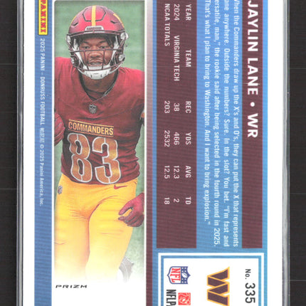2025 Panini Donruss Optic Jaylin Lane #335 Pink