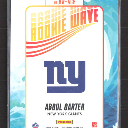 2025 Panini Absolute Football Rookie Wave Abdul Carter #RW-ACR RC