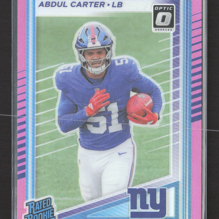 2025 Panini Donruss Optic Abdul Carter #315 Pink