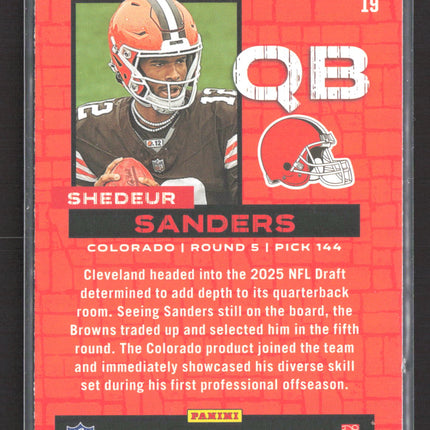 2025 Panini Rookies & Stars Draft Class Shedeur Sanders #19 RC