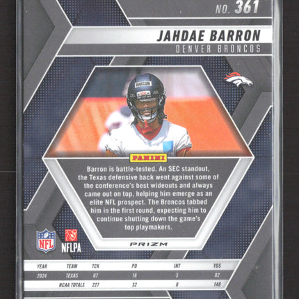 2025 Panini Mosaic Jahdae Barron #361 RC silver