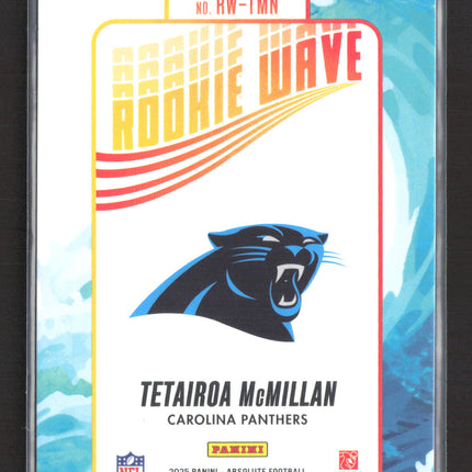 2025 Panini Absolute Football Rookie Wave Tetairoa McMillan #RW-TMN RC