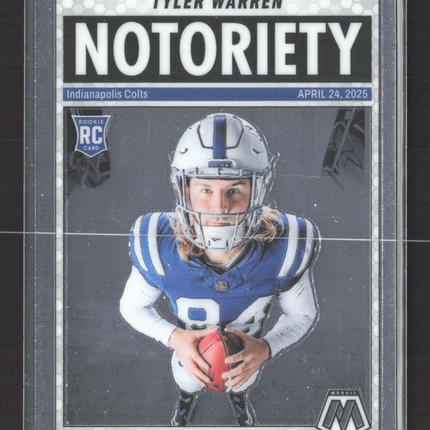 2025 Panini Mosaic Notoriety Tyler Warren #25 2nd Edition RC