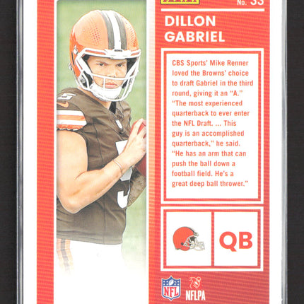 2025 Panini Donruss Football The Rookies Dillon Gabriel #33 Red Checkerboard
