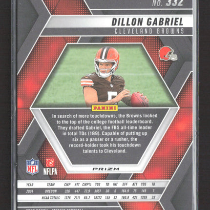 2025 Panini Mosaic Dillon Gabriel #332 Silver RC