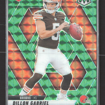 2025 Panini Mosaic Prizm Dillon Gabriel #332 Green RC