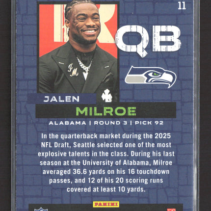 2025 Panini Rookies & Stars Draft Class Jalen Milroe #11 RC