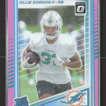 2025 Panini Donruss Optic Prizm Ollie Gordon II #394 Pink