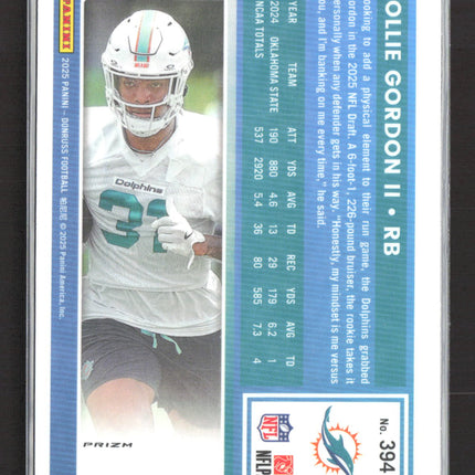 2025 Panini Donruss Optic Prizm Ollie Gordon II #394 Pink