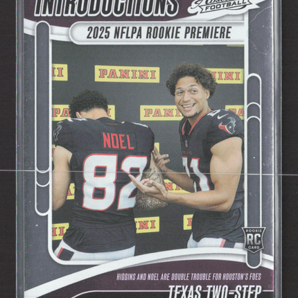 2025 Panini Absolute Football Introductions Jayden Higgins Jaylin Noel #I-JNL RC