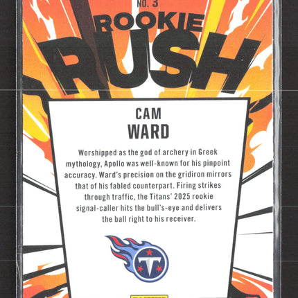 2025 Panini Rookies & Stars Rookie Rush Cam Ward #3 RC