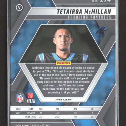 2025 Panini Mosaic Prizm Tetairoa McMillan #274 RC