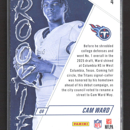 2025 Panini Rookies & Stars Football Cam Ward #4 RC