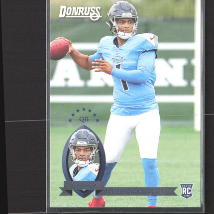 2025 Panini Donruss Football Cam Ward #36 RC