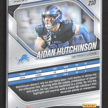 2025 Panini Prizm Aidan Hutchinson #210 Orange Mosaic