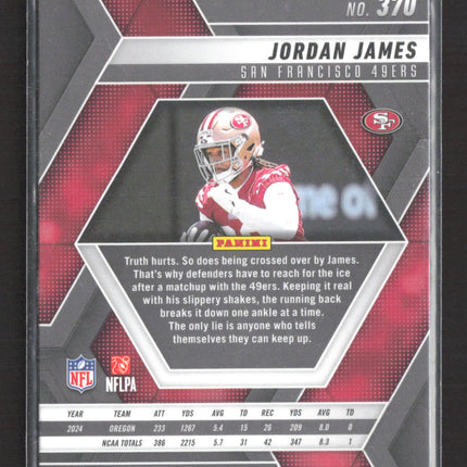 2025 Panini Mosaic Jordan James #370 RC